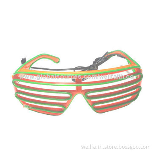 2014, most popular, LED flashing el wire sunglasses
